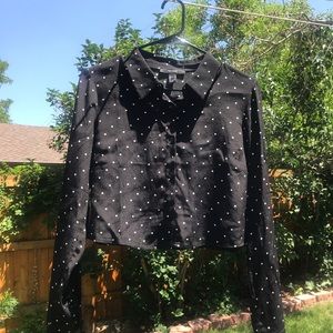 Polka Dot Button Up Top